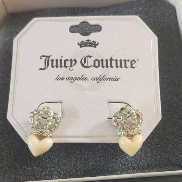 NWT juicy Couture crown and heart earrings - Picture 2 of 5